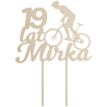 Topper na tort z rowerzystą - sklejka