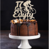 Topper na tort z rowerzystką - sklejka
