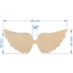 Skrzydła anioła 9x3,4cm półprodukt hobby (10szt.)