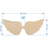 Skrzydła anioła 9x3,4cm półprodukt hobby (10szt.)