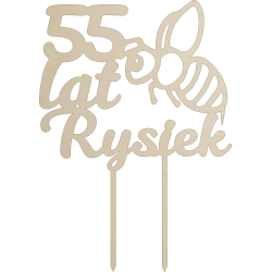 Topper na tort dla pszczelarza- sklejka