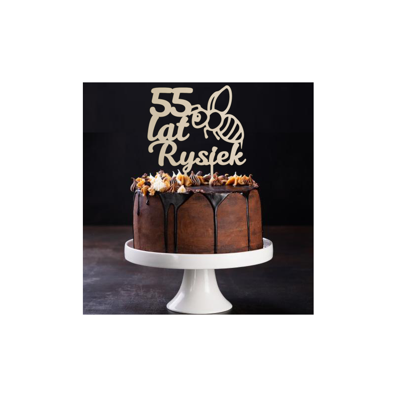 Topper na tort dla pszczelarza- sklejka