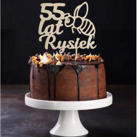 Topper na tort dla pszczelarza- sklejka