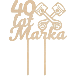 Topper na tort dla mechanika- sklejka