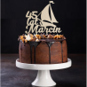 Topper na tort z żaglówką - sklejka